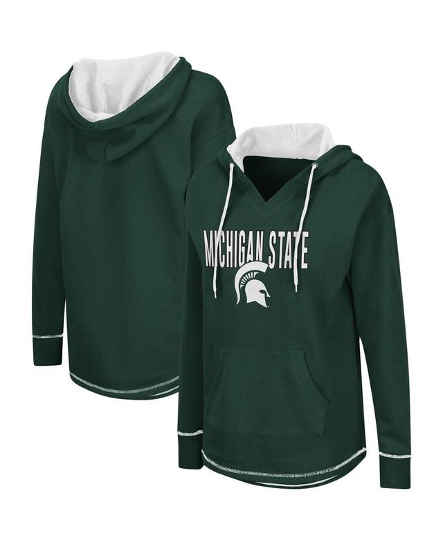 Womens Green Michigan State Spartans Tunic Pullover Hoodie Product Image