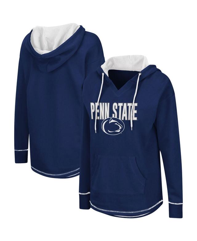 Womens Colosseum Penn State Nittany Lions Tunic Pullover Hoodie Blue Product Image