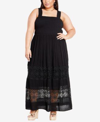 Plus Size By The Beach Crochet Maxi Dress Product Image