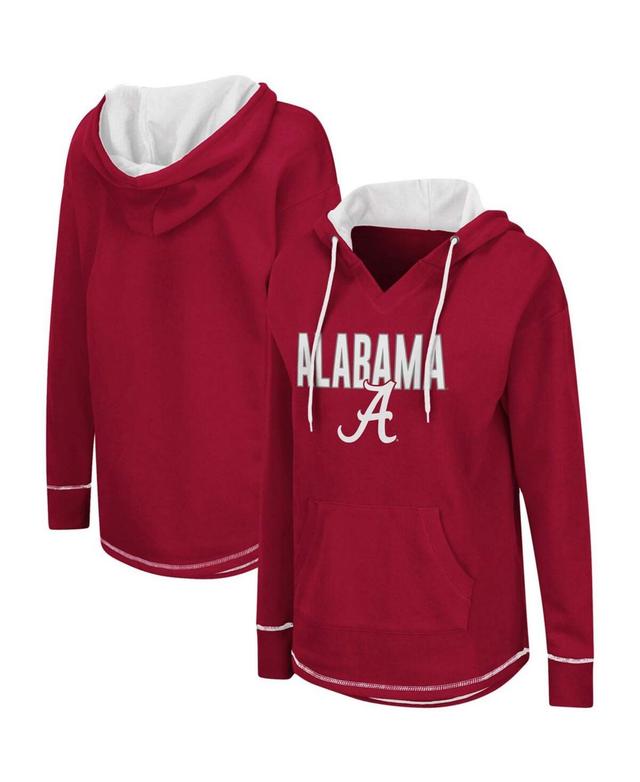 Womens Colosseum Crimson Alabama Crimson Tide Tunic Pullover Hoodie Product Image