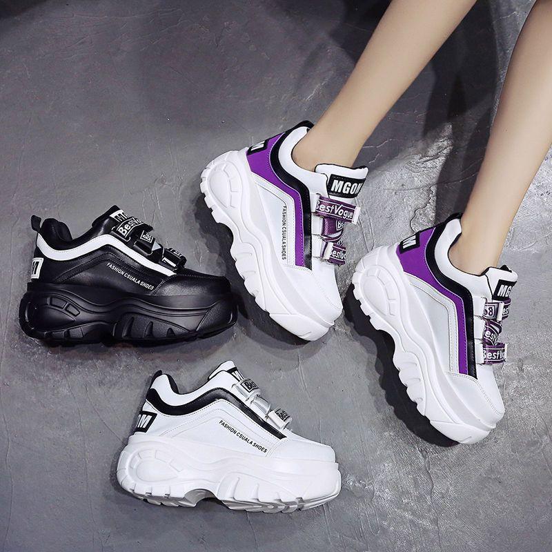 Lettering Color Block Platform Sneakers Product Image