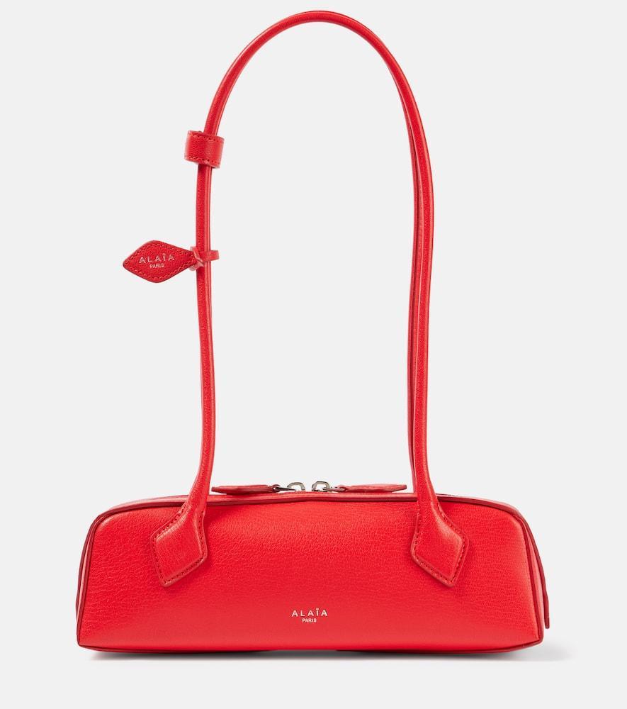 ALAÏA Womens Rouge Vif Le Teckel Small Leather Top-handle Bag Product Image