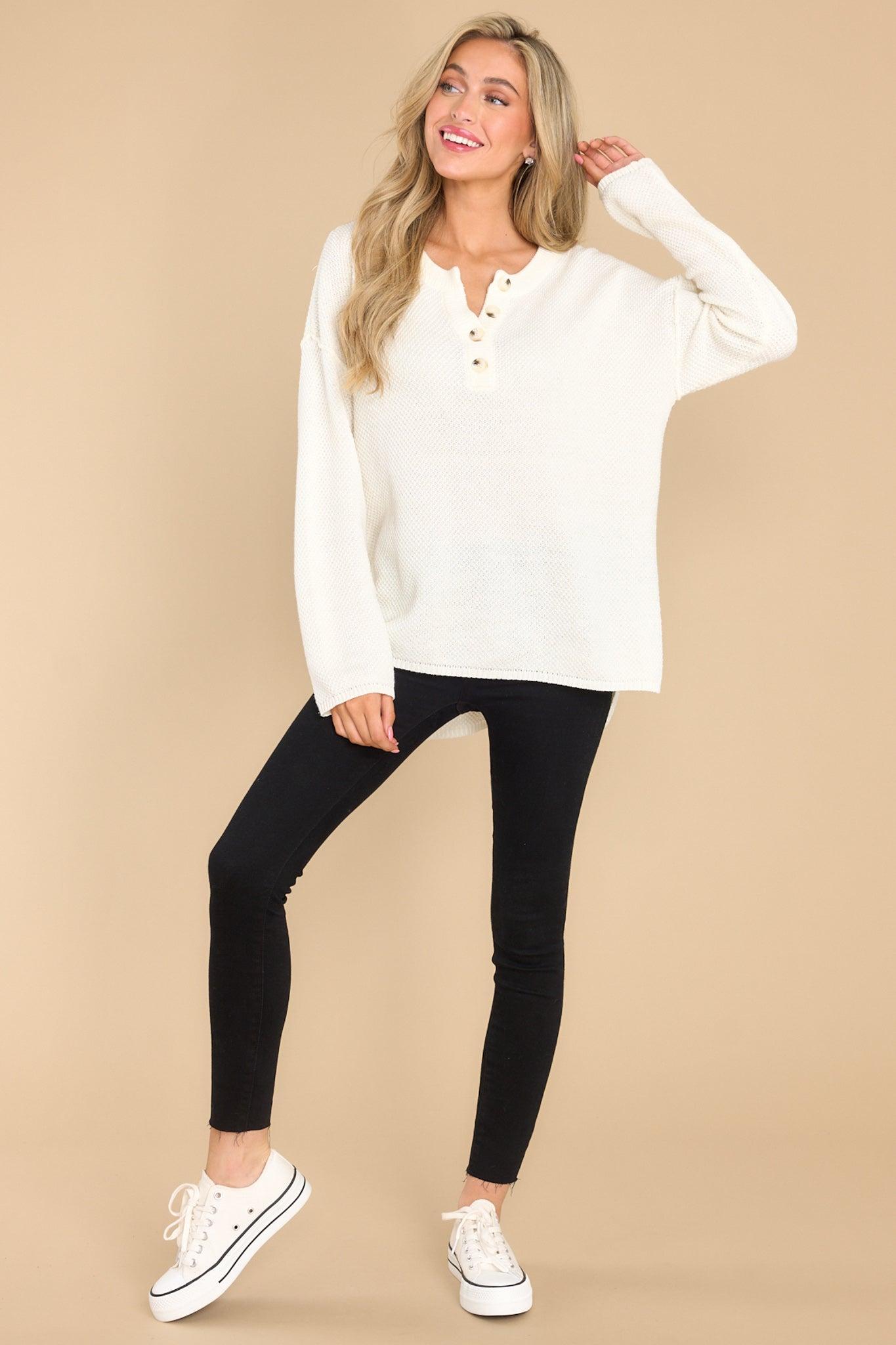 Fireside Chic Ivory Sweater Product Image