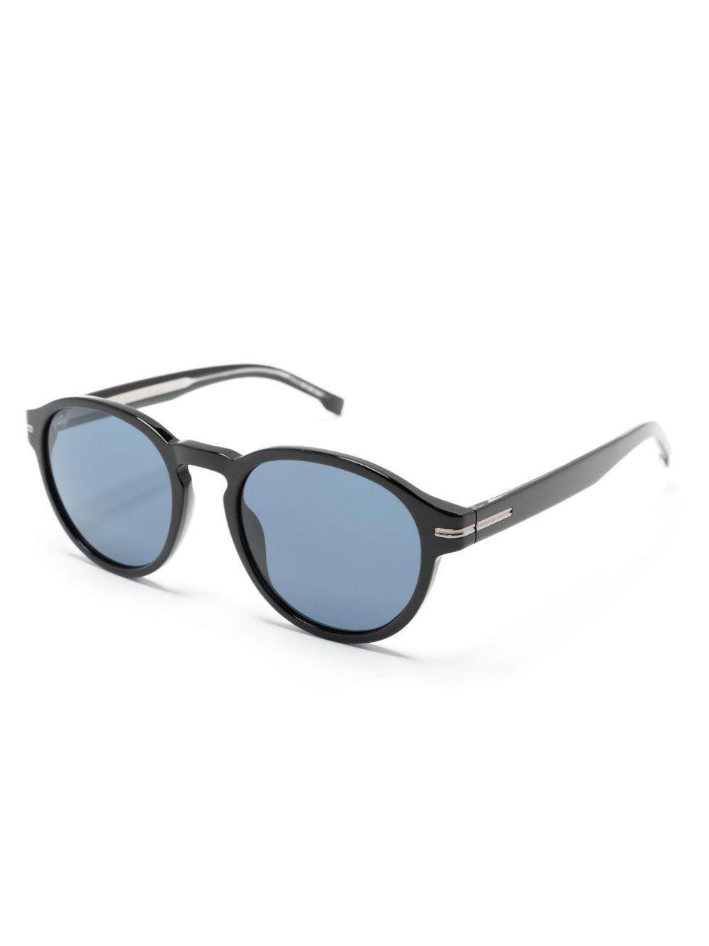 Round-frame Sunglasses In Black Product Image