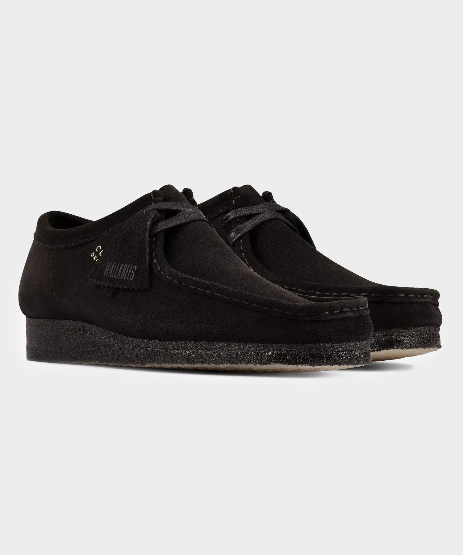 Clarks Wallabee Low in Black Suede Product Image