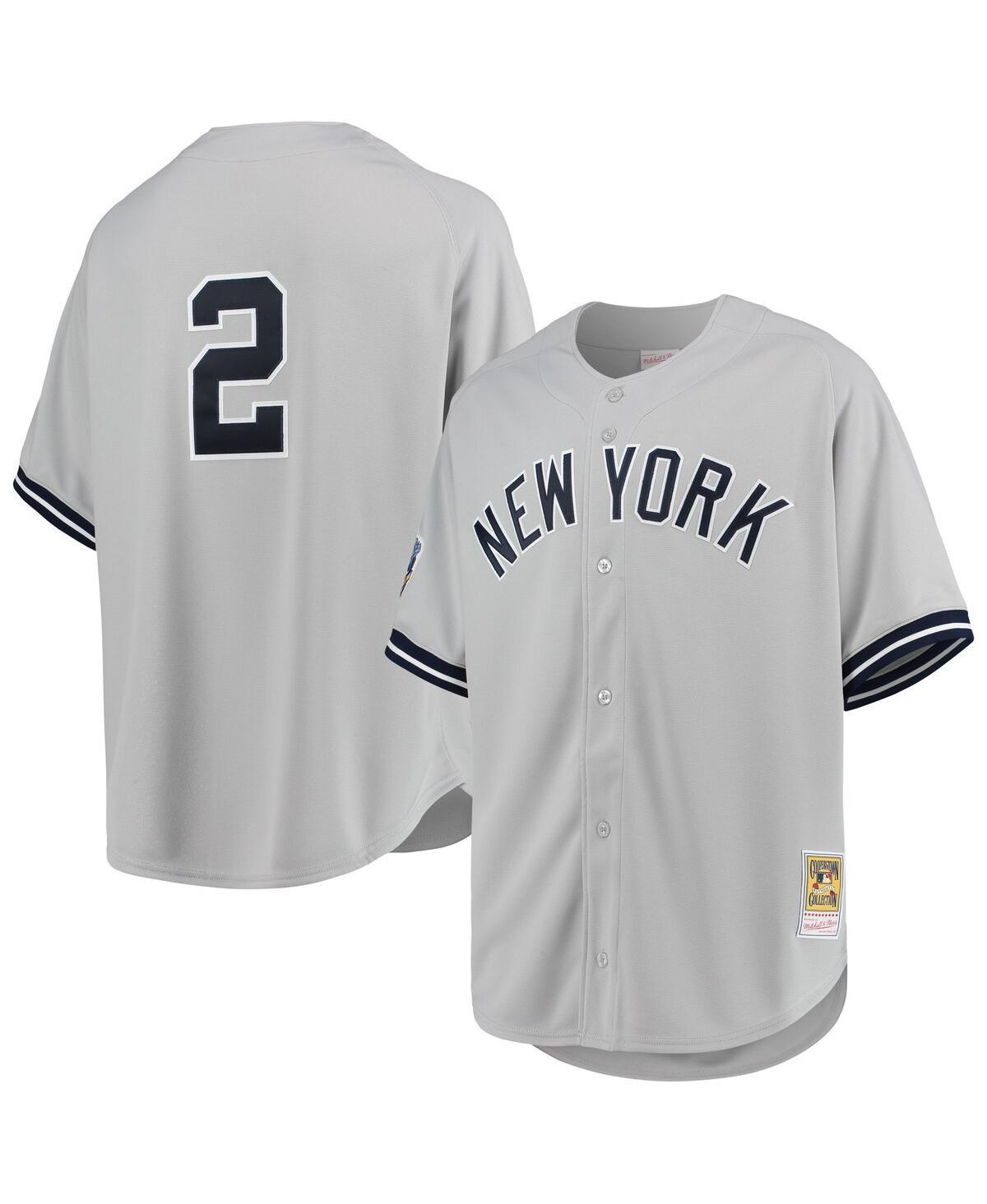 Mens Mitchell & Ness Derek Jeter Gray New York Yankees 1998 Cooperstown Collection Road Authentic Jersey - Gray Product Image