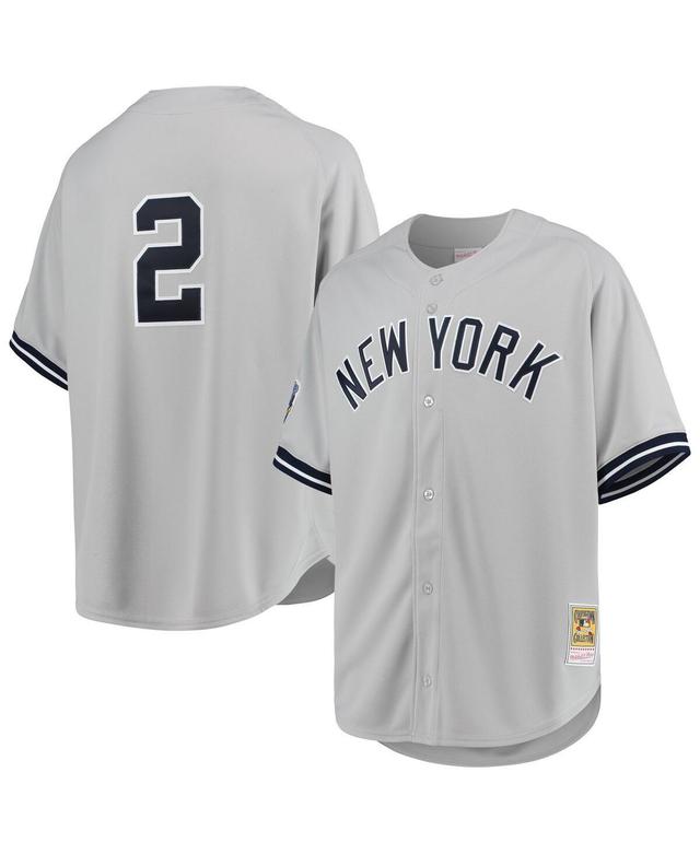 Mens Mitchell & Ness Derek Jeter Gray New York Yankees 1998 Cooperstown Collection Road Authentic Jersey Product Image