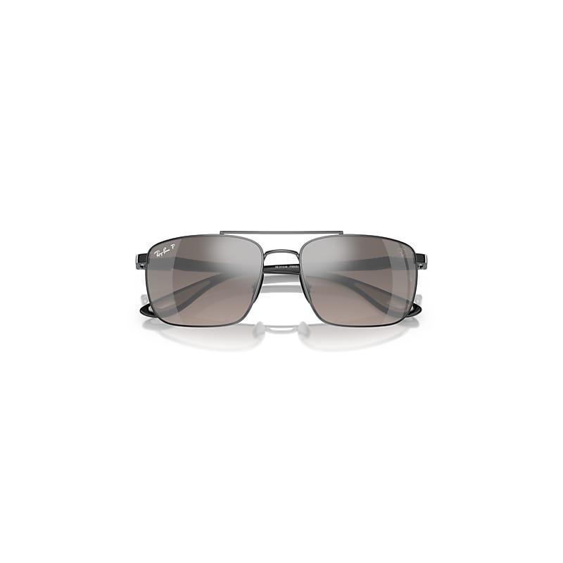 Ray-Ban Rb3715m Scuderia Ferrari Collection Sunglasses Frame Silver Lenses Polarized Product Image