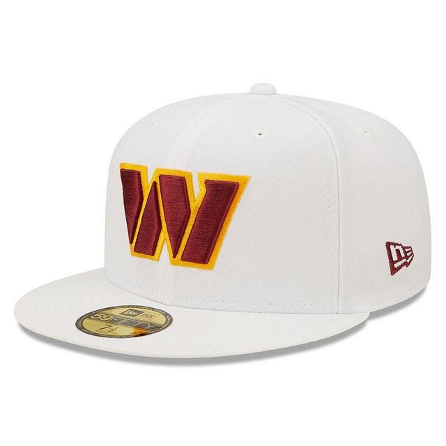 Mens New Era White Washington Commanders Omaha 59FIFTY Fitted Hat Product Image