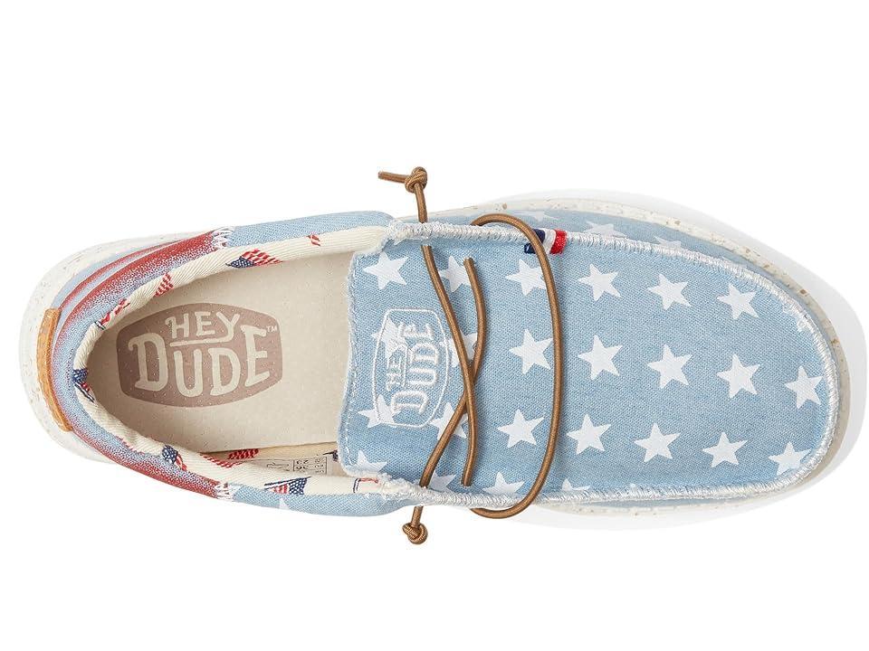 Hey Dude Kids Wally Americana (Little Kid/Big Kid) (Denim Star) Men's Shoes Product Image