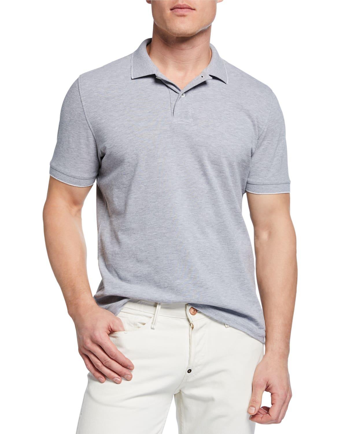 Mens Solid Pique Polo Shirt Product Image