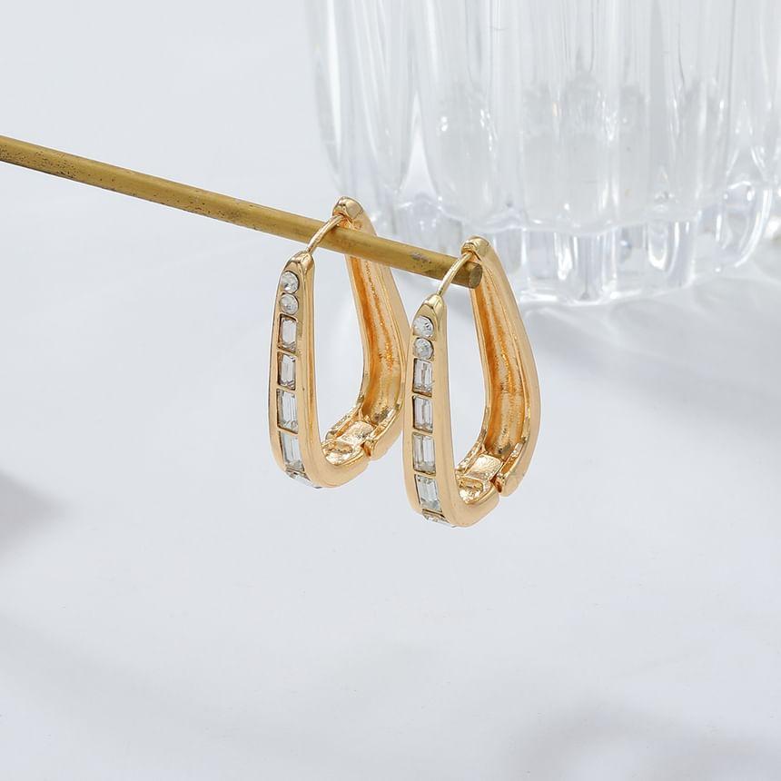 Rhinestone Hoop Earring Product Image