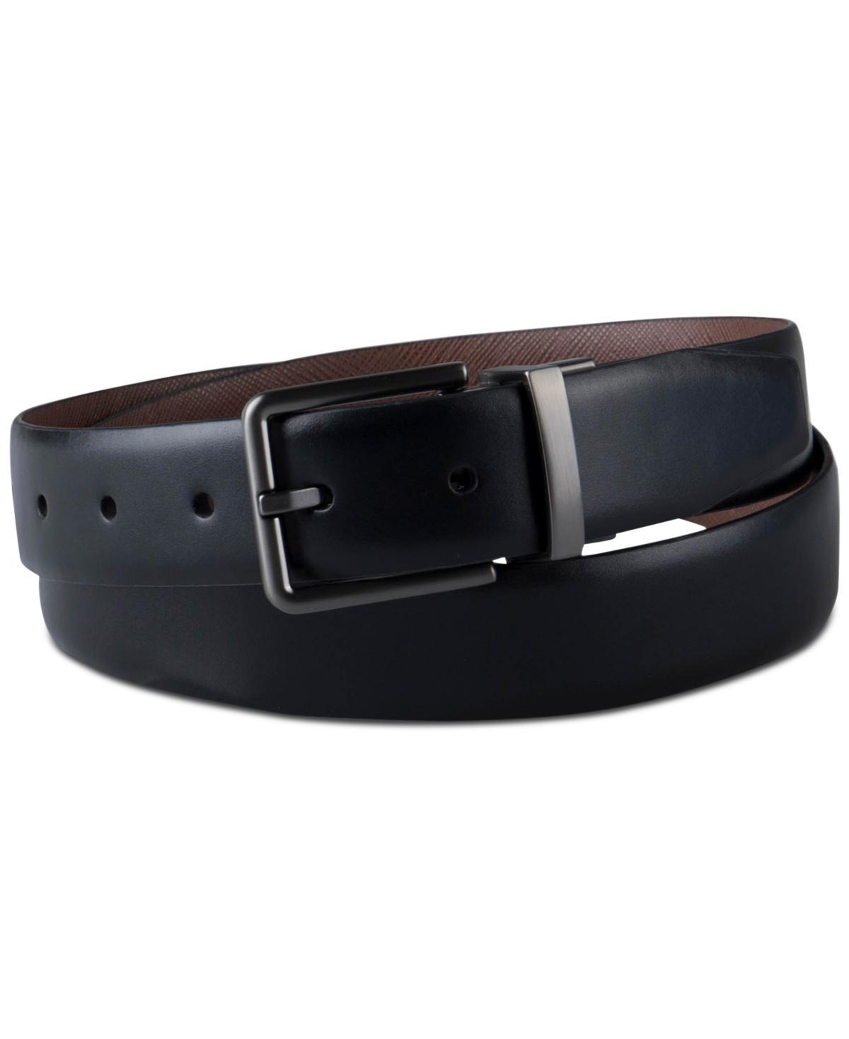 Calvin Klein Men's Reversible Recycled Leather Belt, Black, Medium Product Image