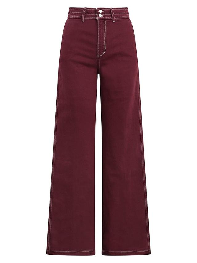 Womens Allana Cotton-Blend Wide-Leg Pants Product Image