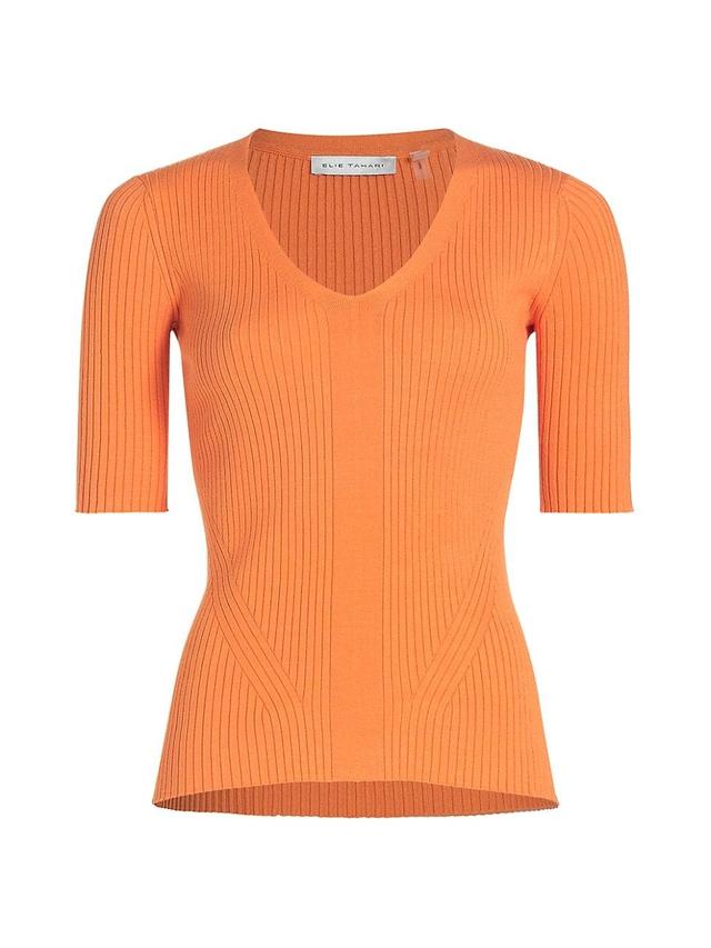 Womens Deanne Knit V-Neck Top Product Image