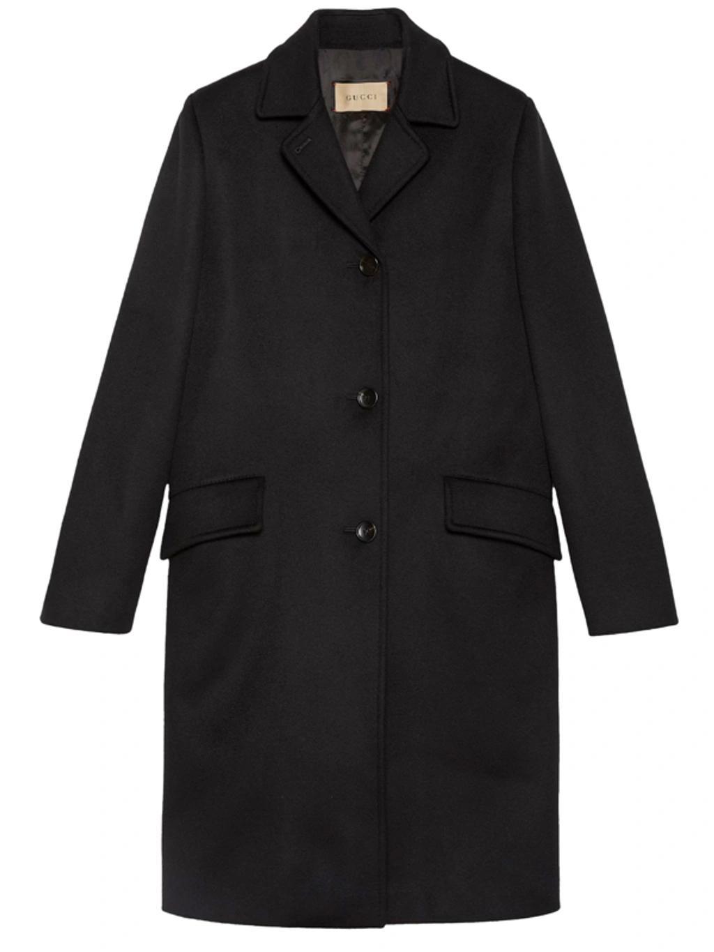 Wool Coat In Black product image