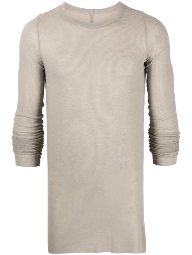 RICK OWENS T-shirt Rib Ls T In Grey Product Image