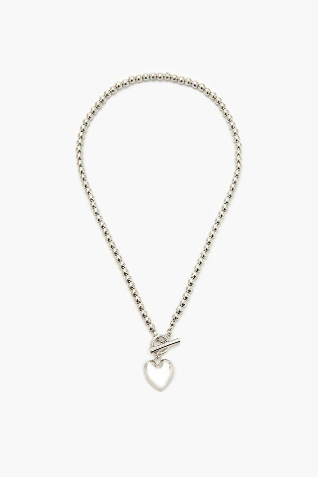 Beaded Heart Toggle Necklace | Forever 21 Product Image