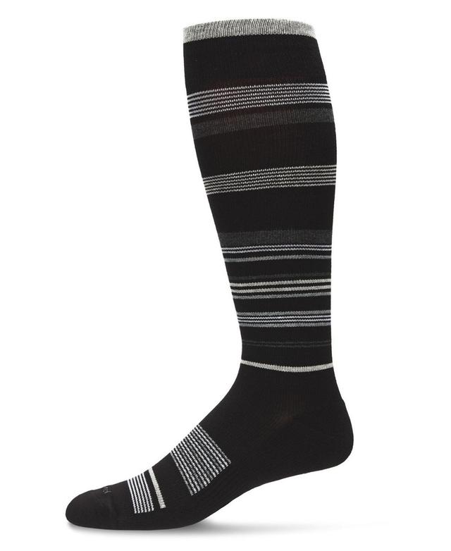 Mens Multi Striped Cotton Compression Socks Product Image