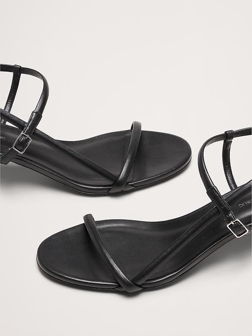 Terzo Leather Kitten-Heel Sandal Product Image