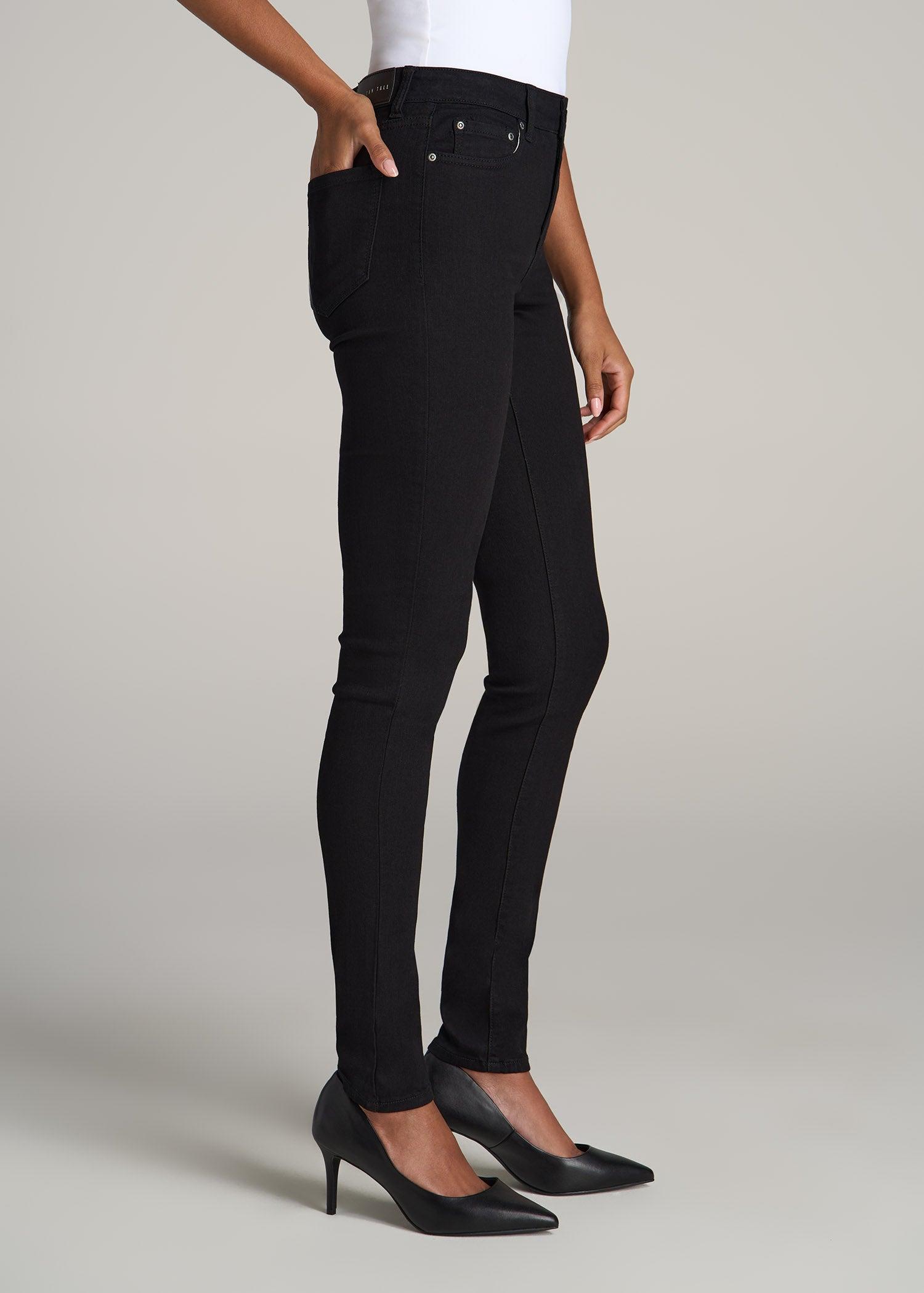 Sarah MID RISE SKINNY Tall Women's Jean in Black Female Product Image