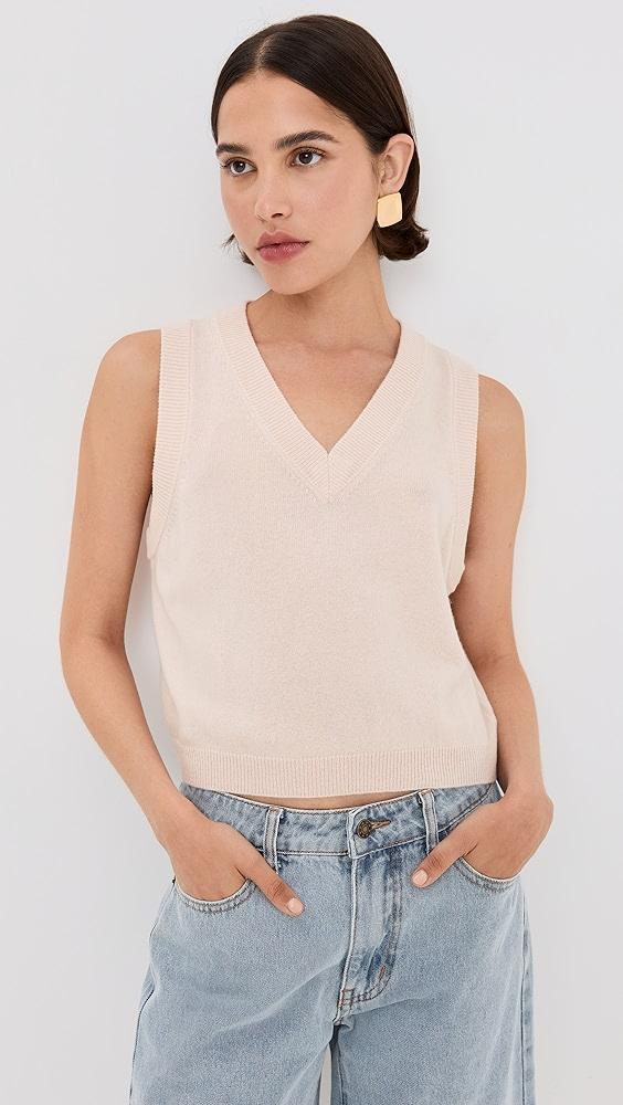 Sablyn Sterling Cropped V Neck Boxy Tank | Shopbop Product Image