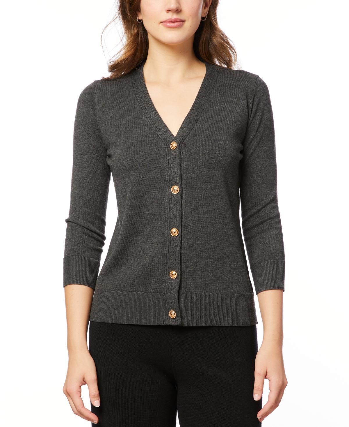 Melissa Paige Womens V-Neck Button-Front Cardigan Product Image