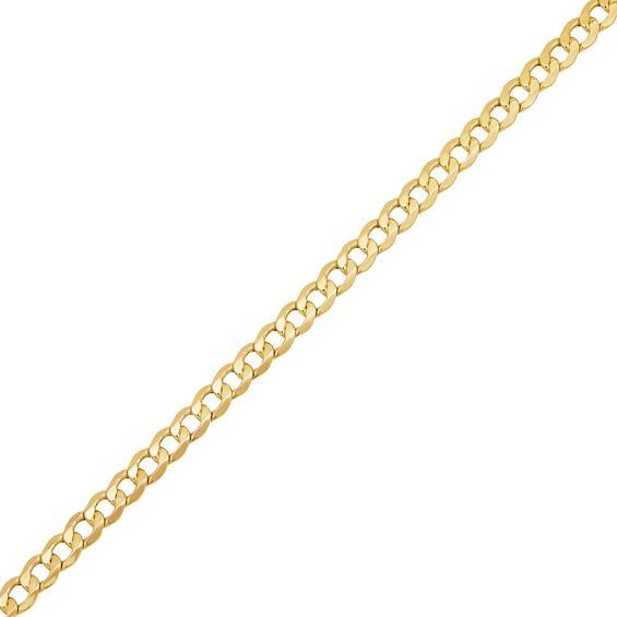 Men's 7.0mm Curb Chain Bracelet in Hollow 14K Gold - 9" Product Image