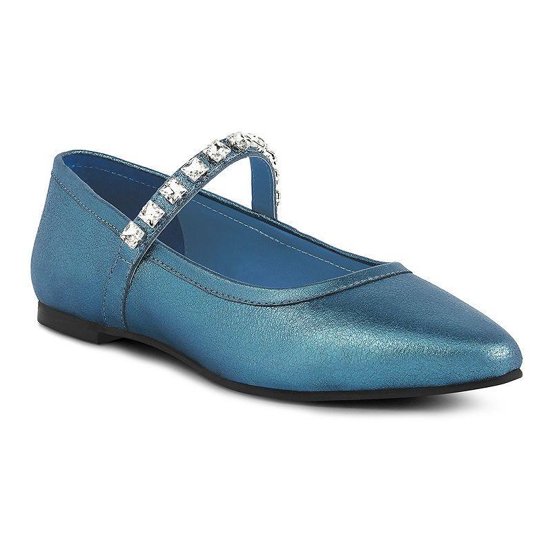 Rag & Co Alverno Womens Leather Mary Jane Flats Product Image