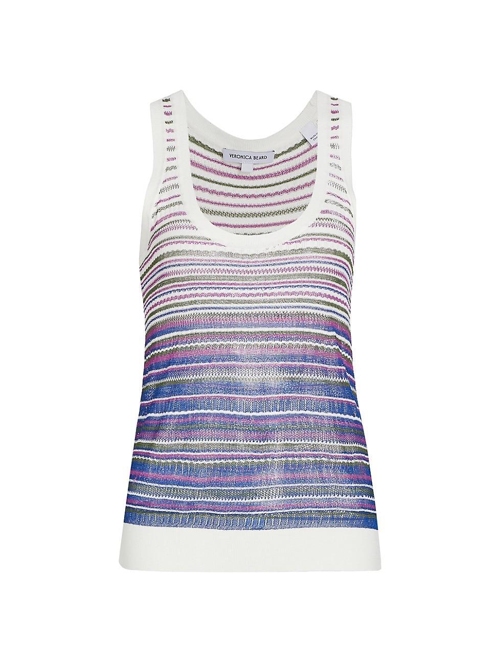 Womens Nabella Striped Knit Scoopneck Tank Top Product Image