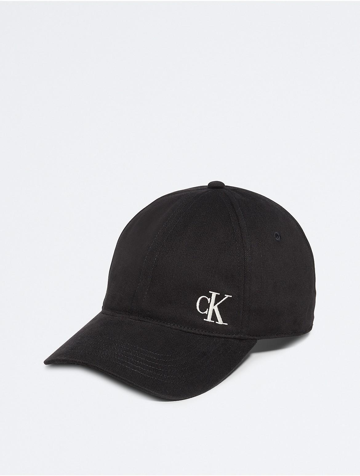 Calvin Klein Mens Brushed Cotton Twill Logo Baseball Cap - Black Product Image