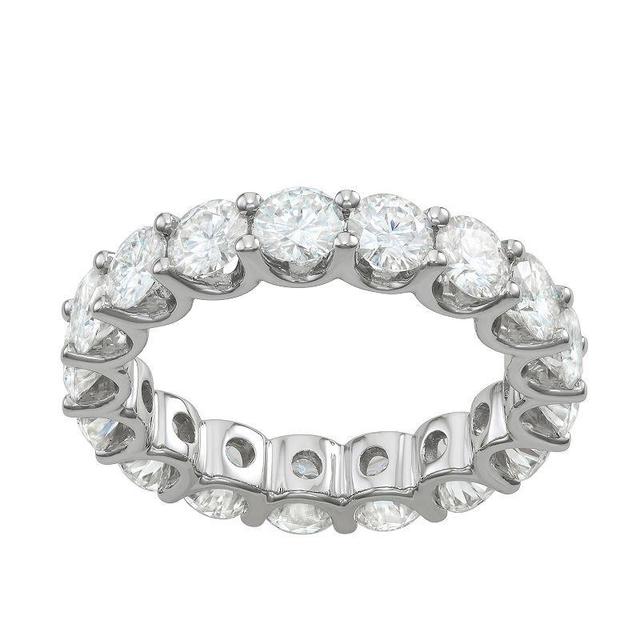 Charles & Colvard 14k White Gold 5 Carat T.W. Lab-Created Moissanite Eternity Band, Womens 14k Whgold Product Image