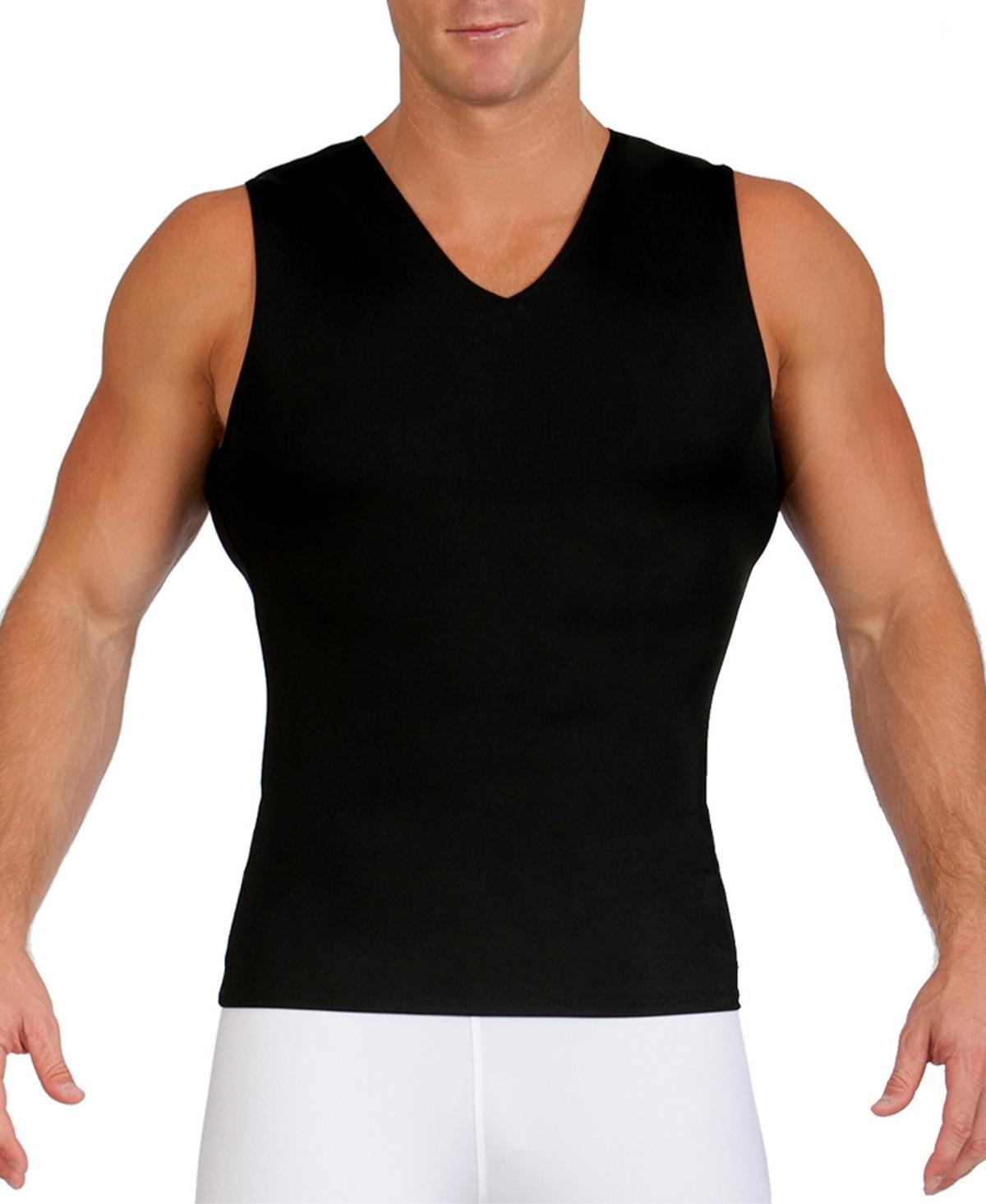 Instaslim Mens Power Mesh Compression Sleeveless V-Neck Shirt Product Image