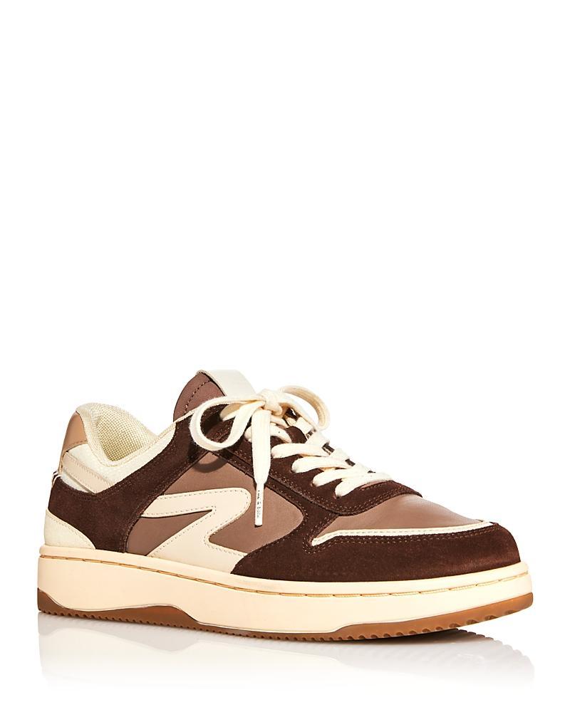 Womens Retro Leather Tennis Sneakers Product Image