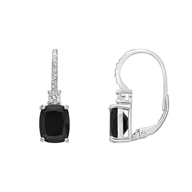 Gemminded Sterling Silver Black Onyx Drop Earrings, Womens Product Image