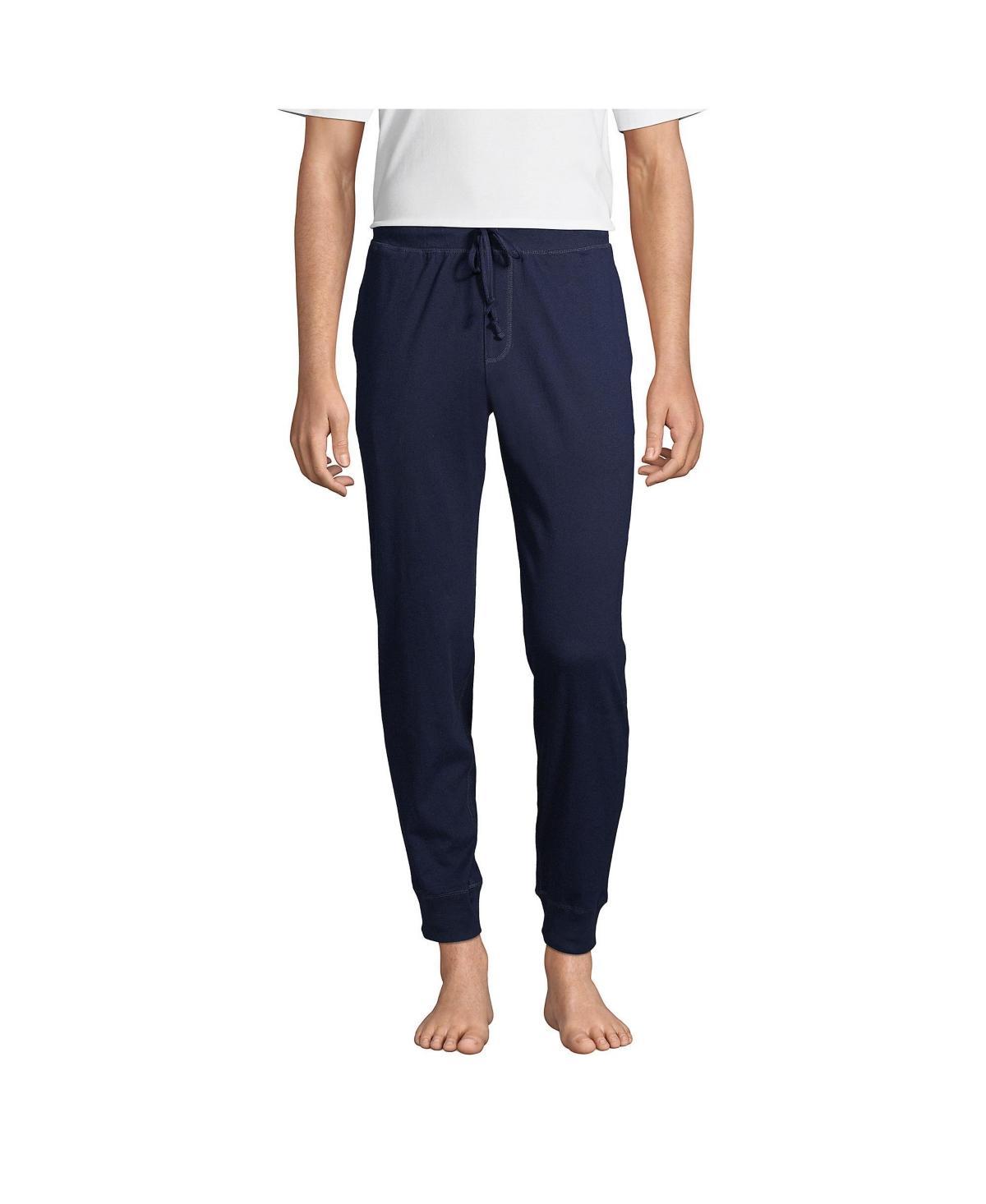 Mens Lands End Knit Jersey Joggers Blue Product Image