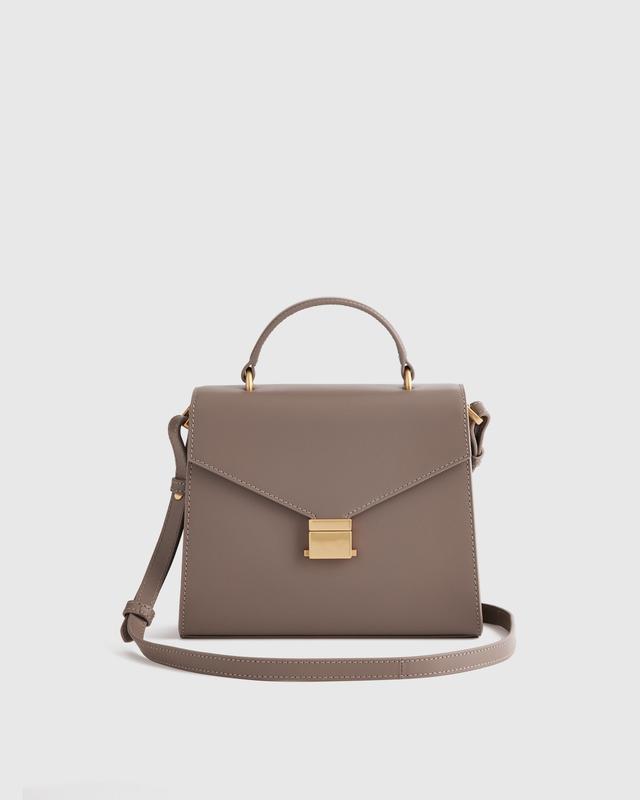 Italian Leather Top Handle Crossbody Product Image