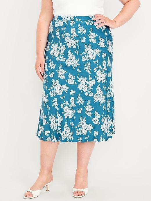 Crepe A-Line Midi Skirt Product Image