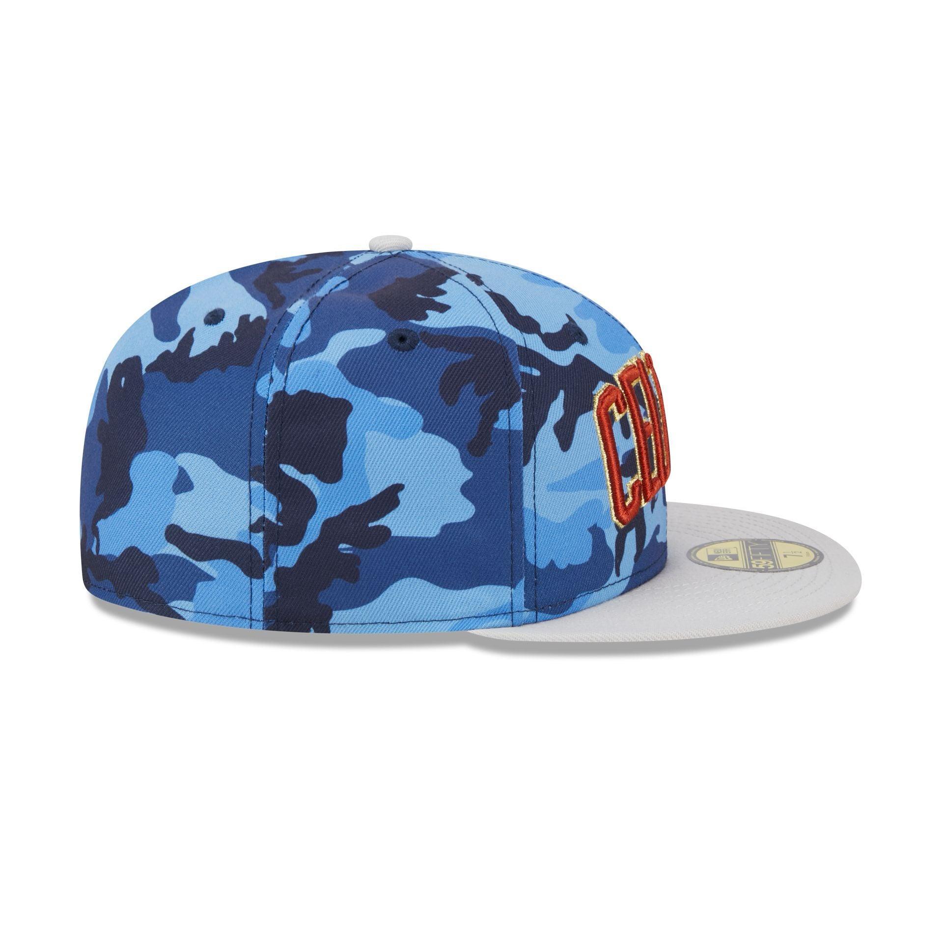 Boston Celtics Blue Camo 59FIFTY Fitted Hat Male Product Image