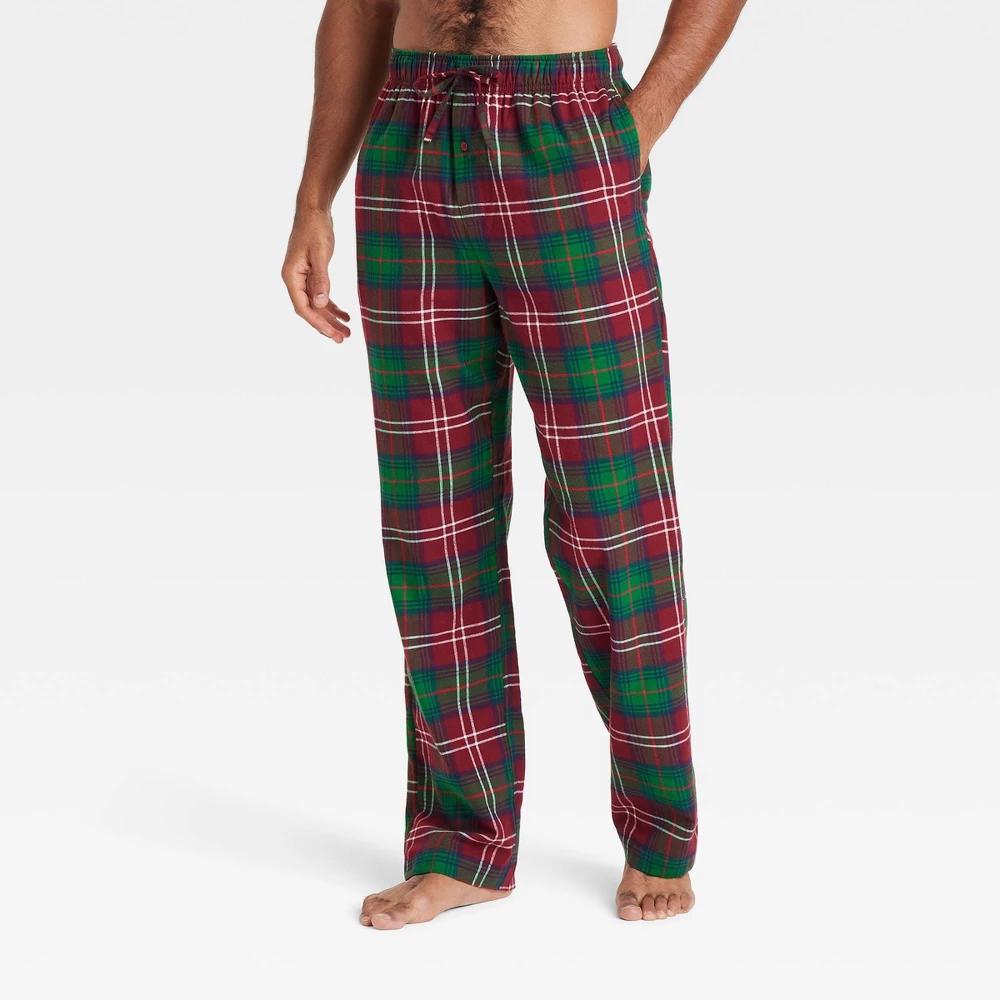 Mens Plaid Family Pajama Pants - Goodfellow & Co Red/Green S Product Image