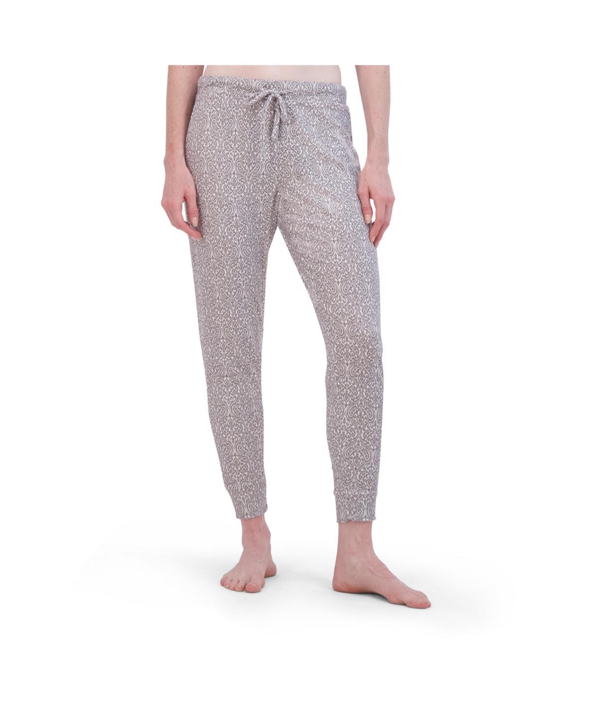 Tahari Womens Ribbed Drawstring Jogger Pajama Pant Product Image