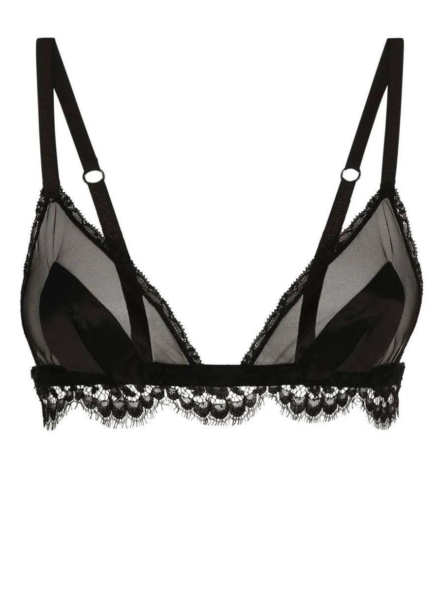 DOLCE & GABBANA Lace Bra In Black   Product Image