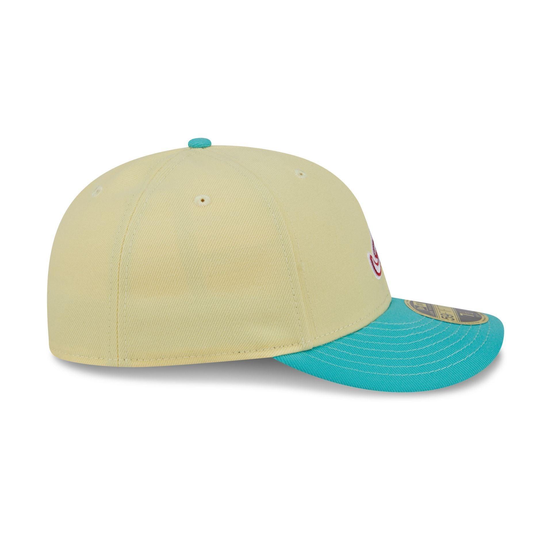 Atlanta Braves Soft Yellow Low Profile 59FIFTY Fitted Hat Male Product Image