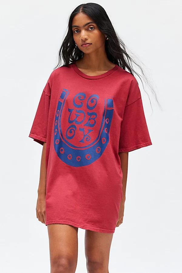 Cowboy Horseshoe Graphic T-Shirt Dress Womens at Urban Outfitters Product Image