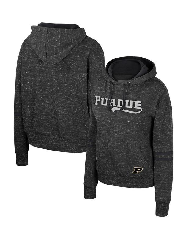 Womens Colosseum Charcoal Purdue Boilermakers Catherine Speckle Pullover Hoodie Product Image