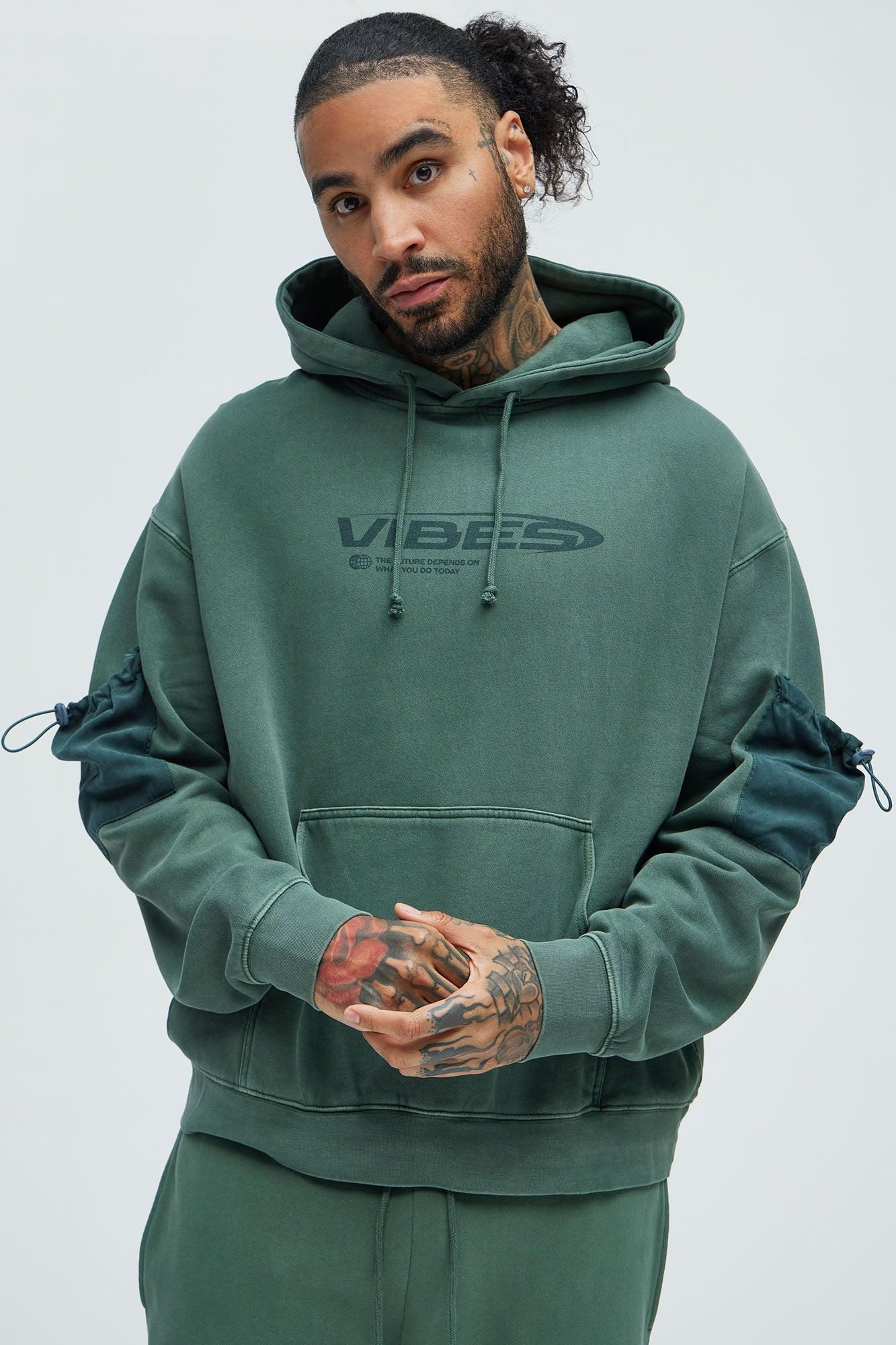 Check The Vibes Hoodie - Olive Product Image