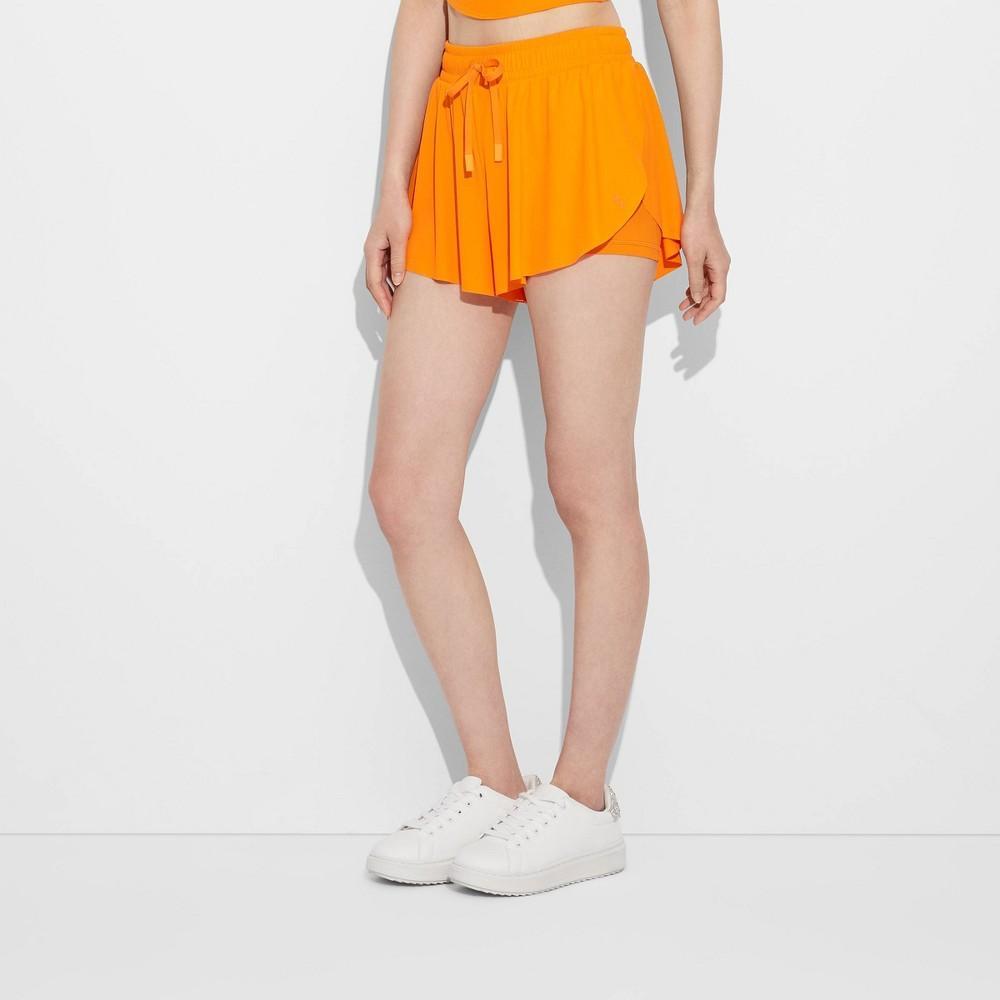 Womens Game Day Double Layer Run Shorts 2.5 - JoyLab Orange XS Product Image