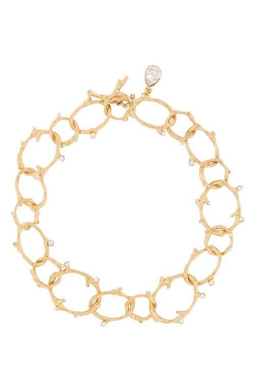 Womens Goldtone & Crystal Branch Necklace Product Image