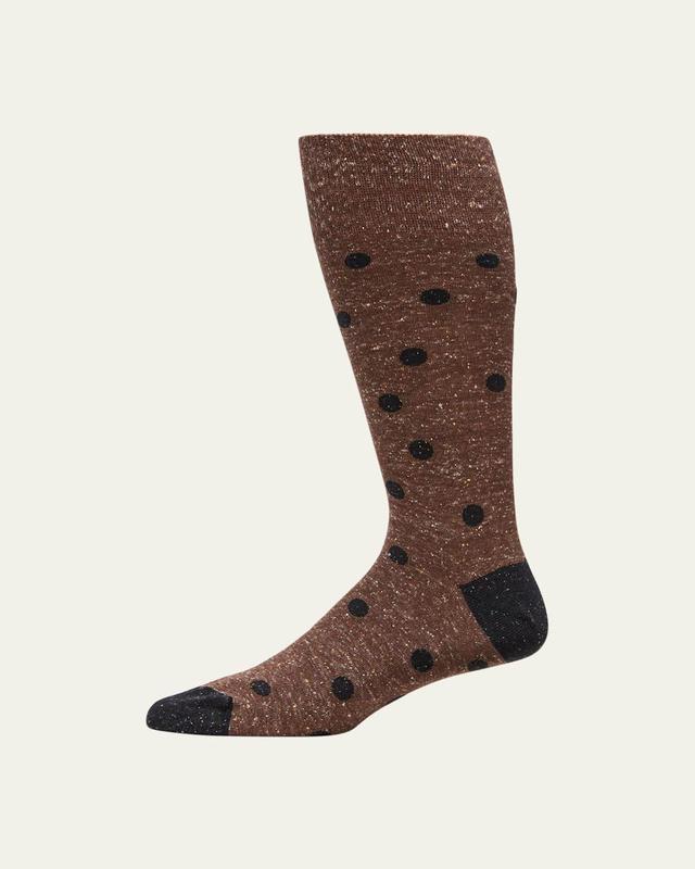 Mens Edgar Polka Dot Crew Socks Product Image