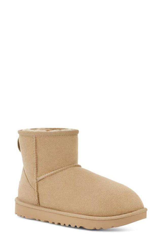 Classic Mini Ii Genuine Shearling Lined Boot In White Product Image